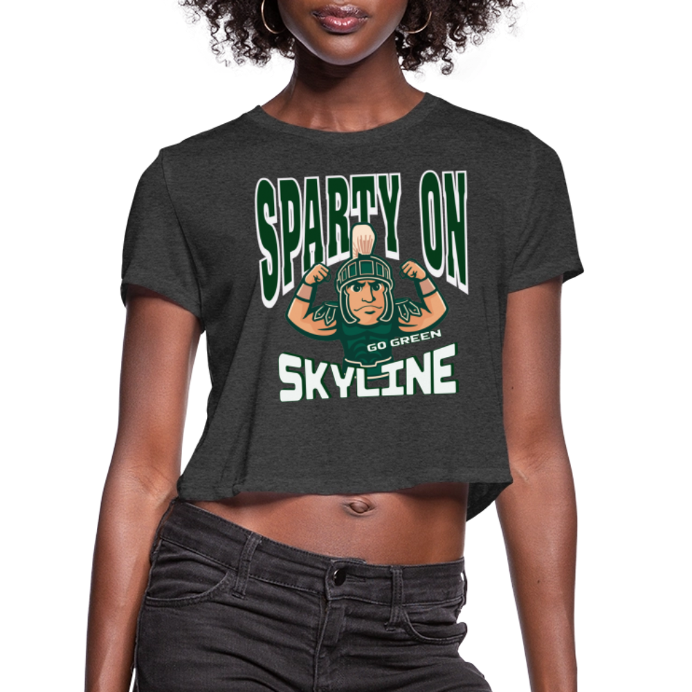 MUSCLE SPARTY ON Cropped T-Shirt - deep heather