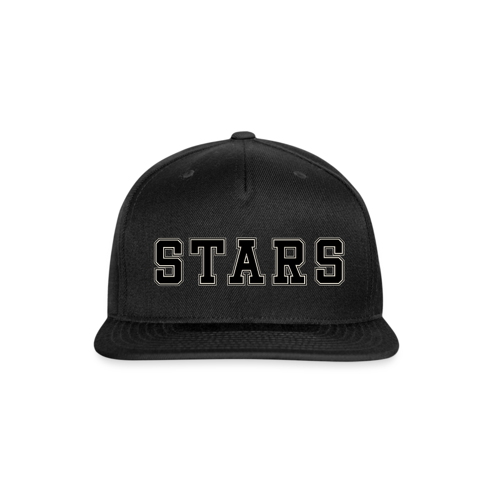 BLACK STARS Snapback Baseball Cap - black