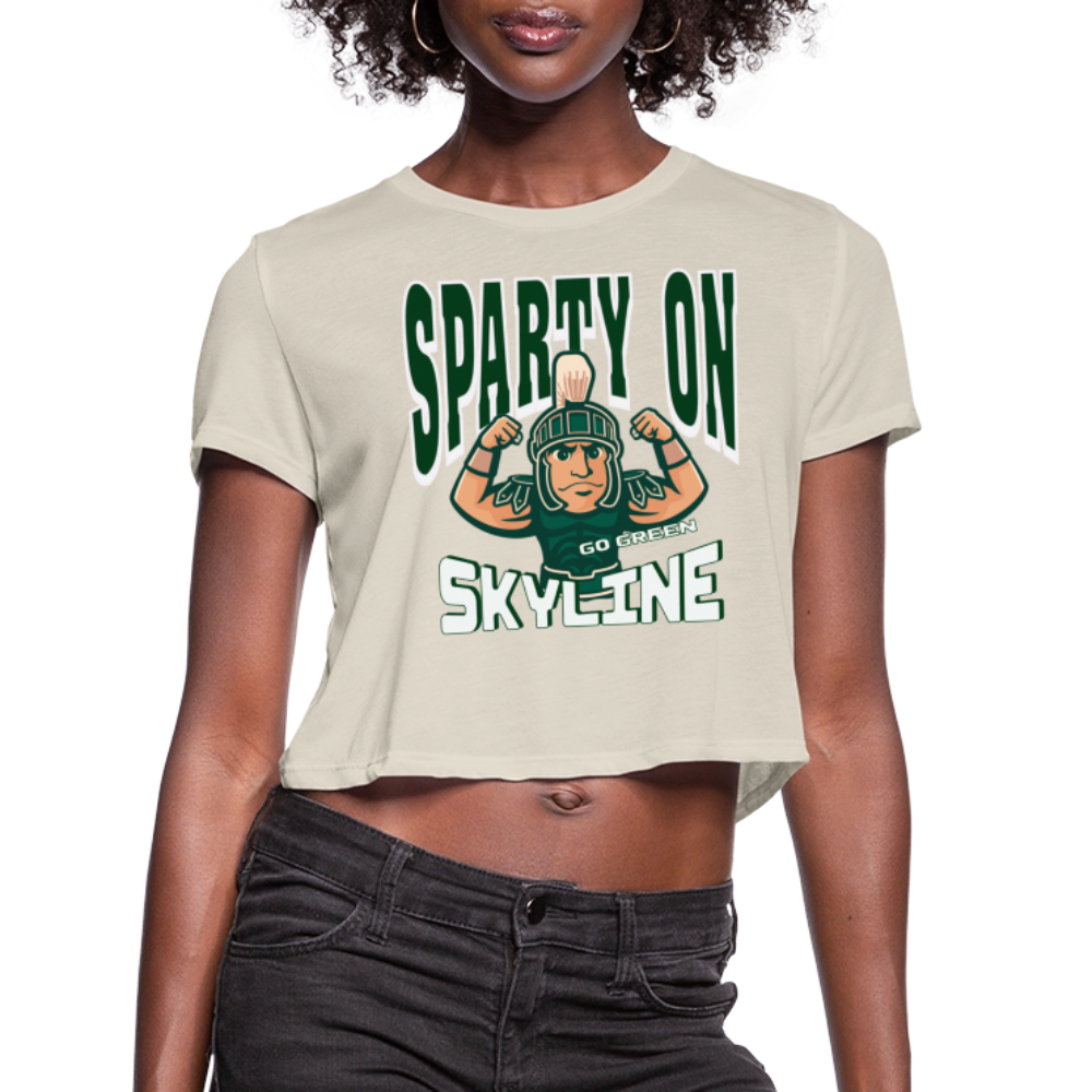 MUSCLE SPARTY ON Cropped T-Shirt - dust