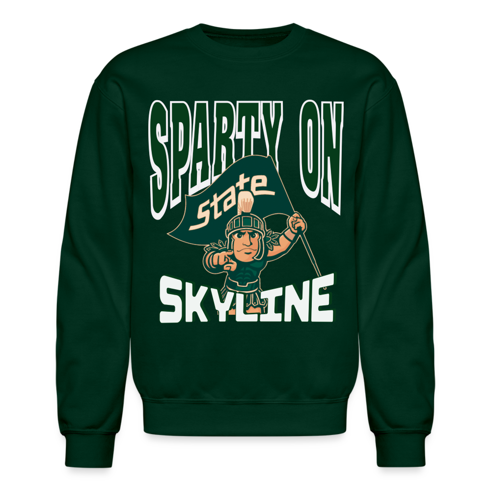 SPARTY ON STATE Crewneck - forest green