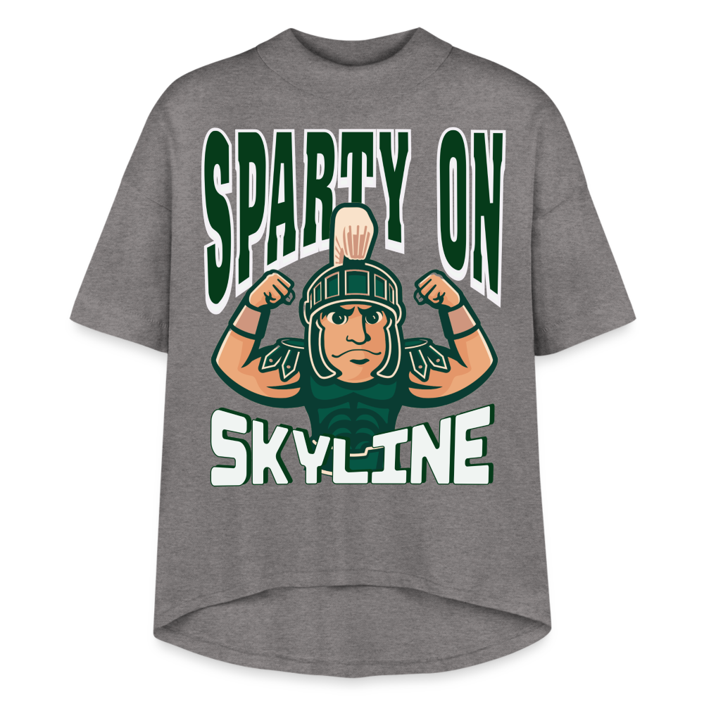 MUSCLE SPARTY ON Women's Hi-Lo Tee - granite heather