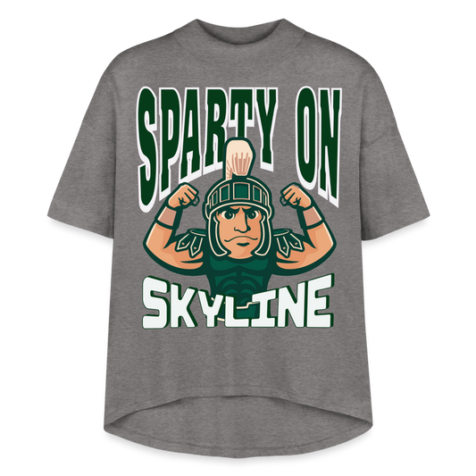 MUSCLE SPARTY ON Women's Hi-Lo Tee - granite heather