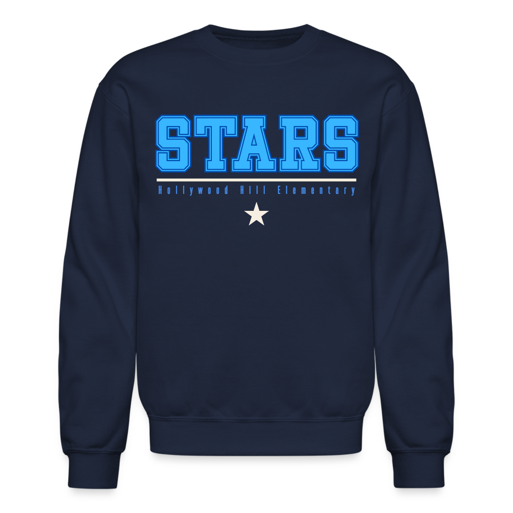 BLUE / BLUE STAR UNDERLINED Adult Crew - navy