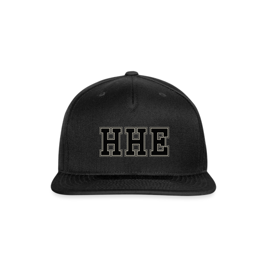 BLACK HHE Snapback Baseball Cap - black