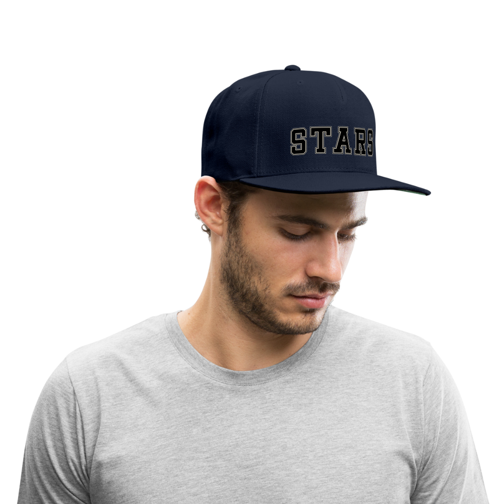 BLACK STARS Snapback Baseball Cap - navy