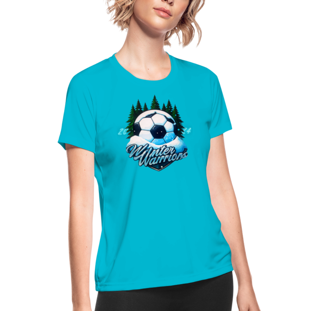 Winter Warrior's Moisture Wicking Performance T-Shirt - turquoise