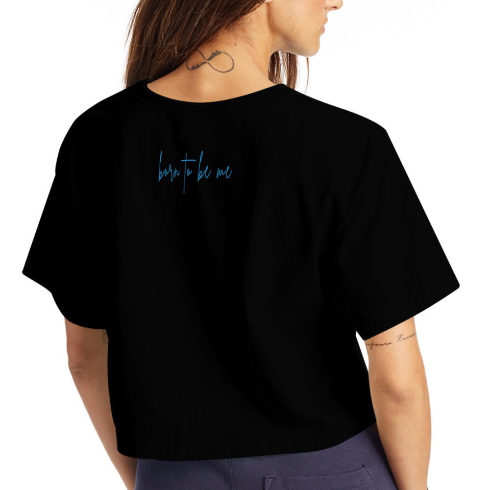 THE WORLD  Cropped T-Shirt - black