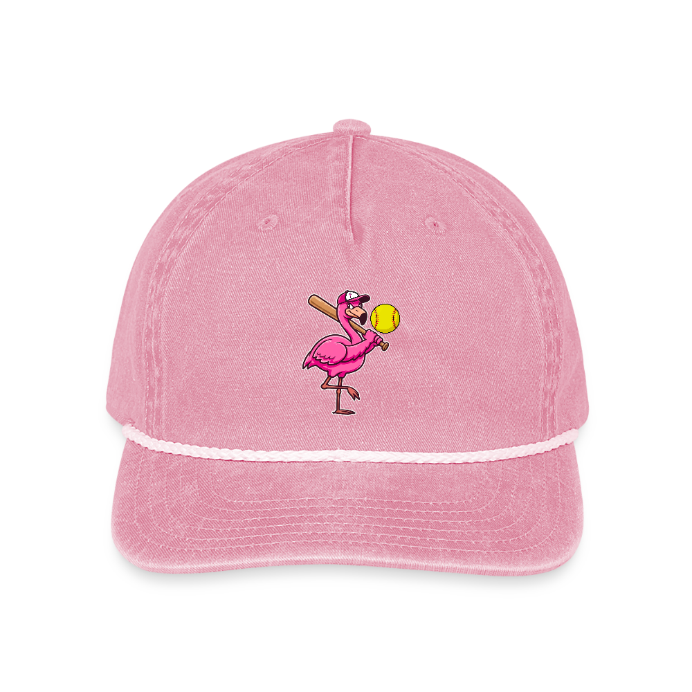 FLAMINGOS Vintage Washed Rope Cap - washed pink