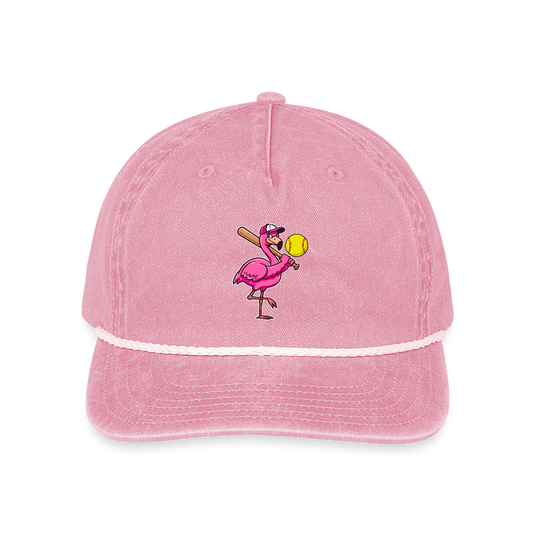 FLAMINGOS Vintage Washed Rope Cap - washed pink