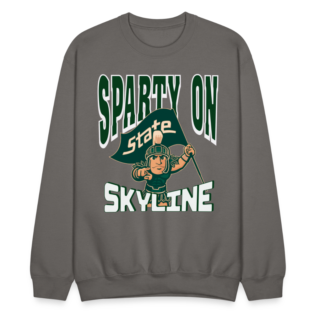 SPARTY ON STATE Crewneck - asphalt gray