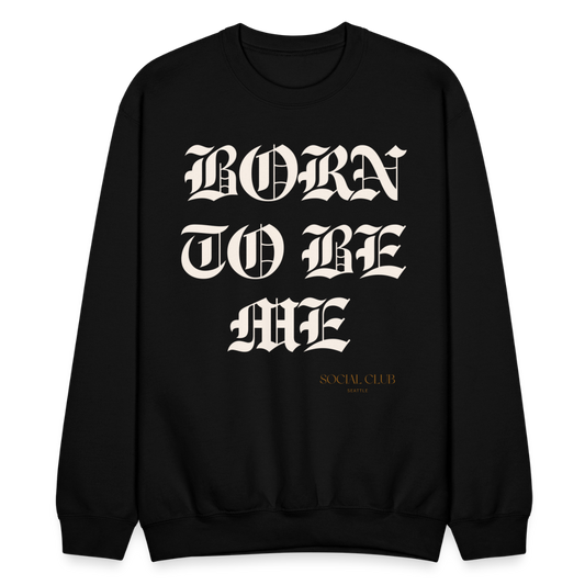 COZY AND MYSELF CREWNECK - black