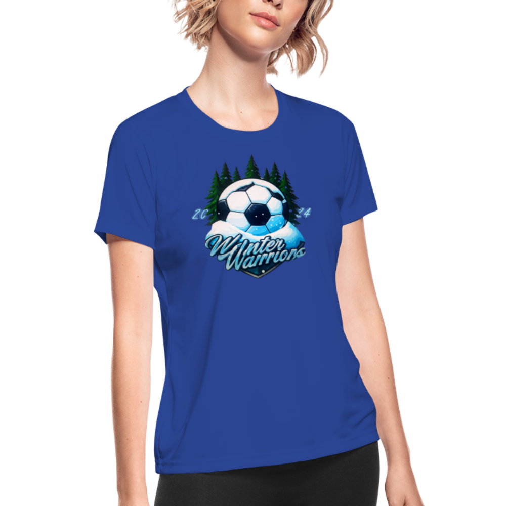 Winter Warrior's Moisture Wicking Performance T-Shirt - royal blue