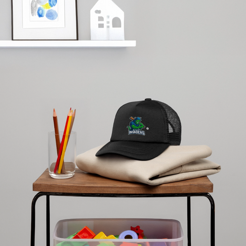 Base Invaders | Kid's Cap - black