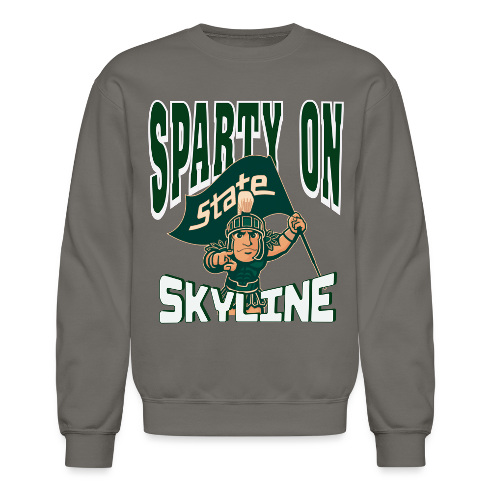SPARTY ON STATE Crewneck - asphalt gray