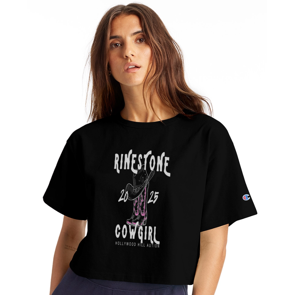 HH Rine-stone Cowgirl Women’s T-Shirt - black