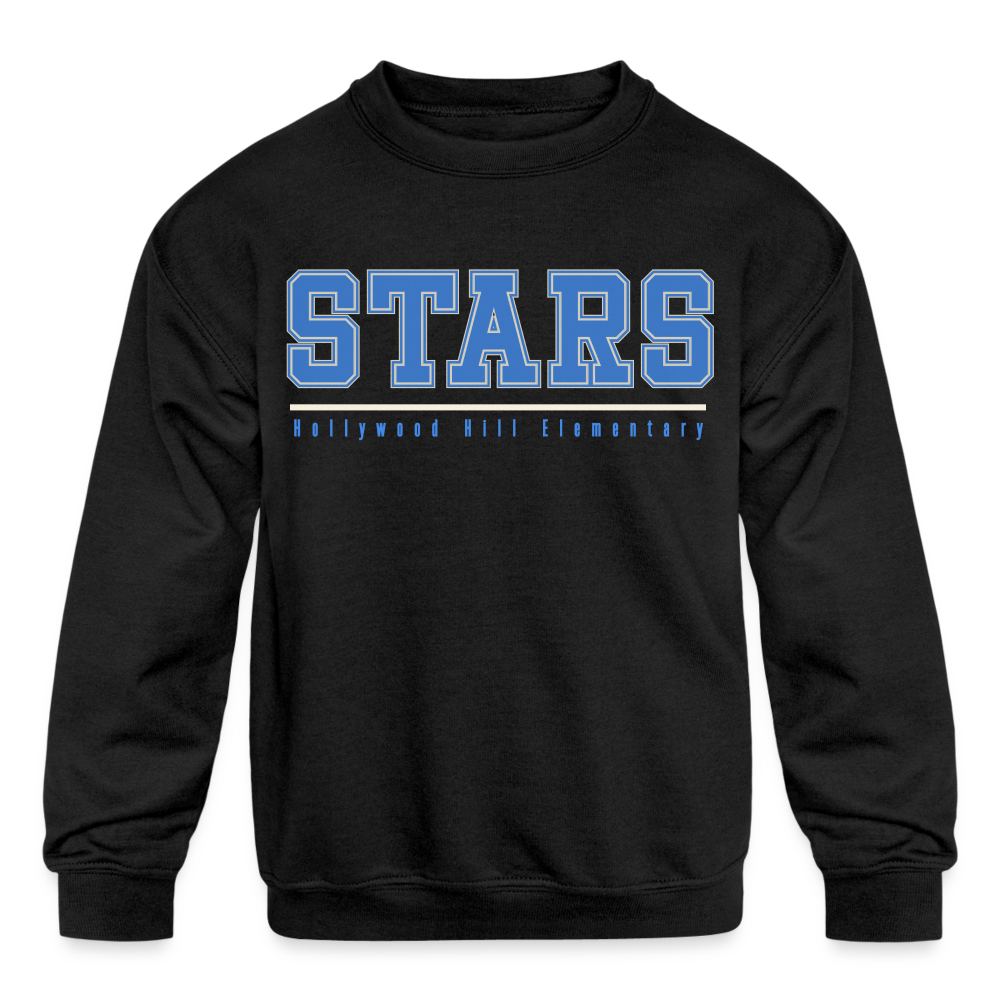 STARS UNDERLINED Kids' Crew - black