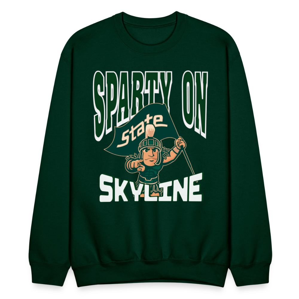 SPARTY ON STATE Crewneck - forest green