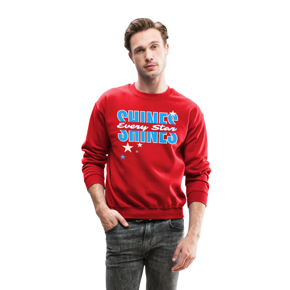 SHINE - EVERY STAR Crewneck Sweatshirt - red