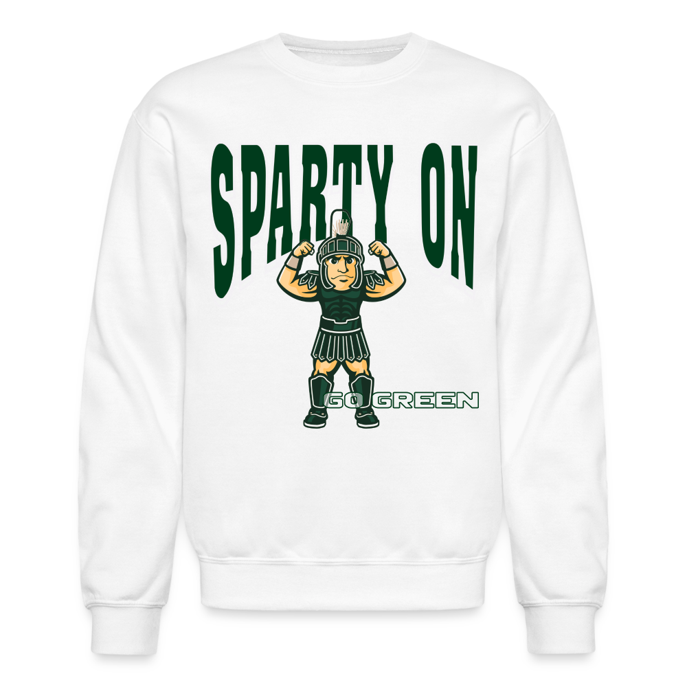 GO GREEN MUSCLE MAN Crewneck Sweatshirt - white