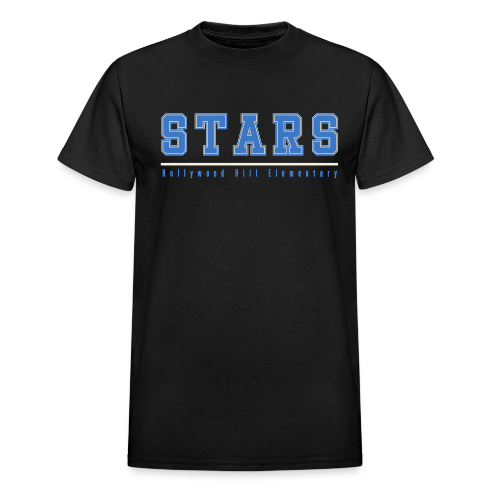 STARS UNDERLINED Adult T-Shirt - black