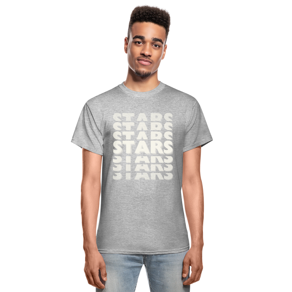 SOLID STARS ON REPEAT Adult T-Shirt - heather gray