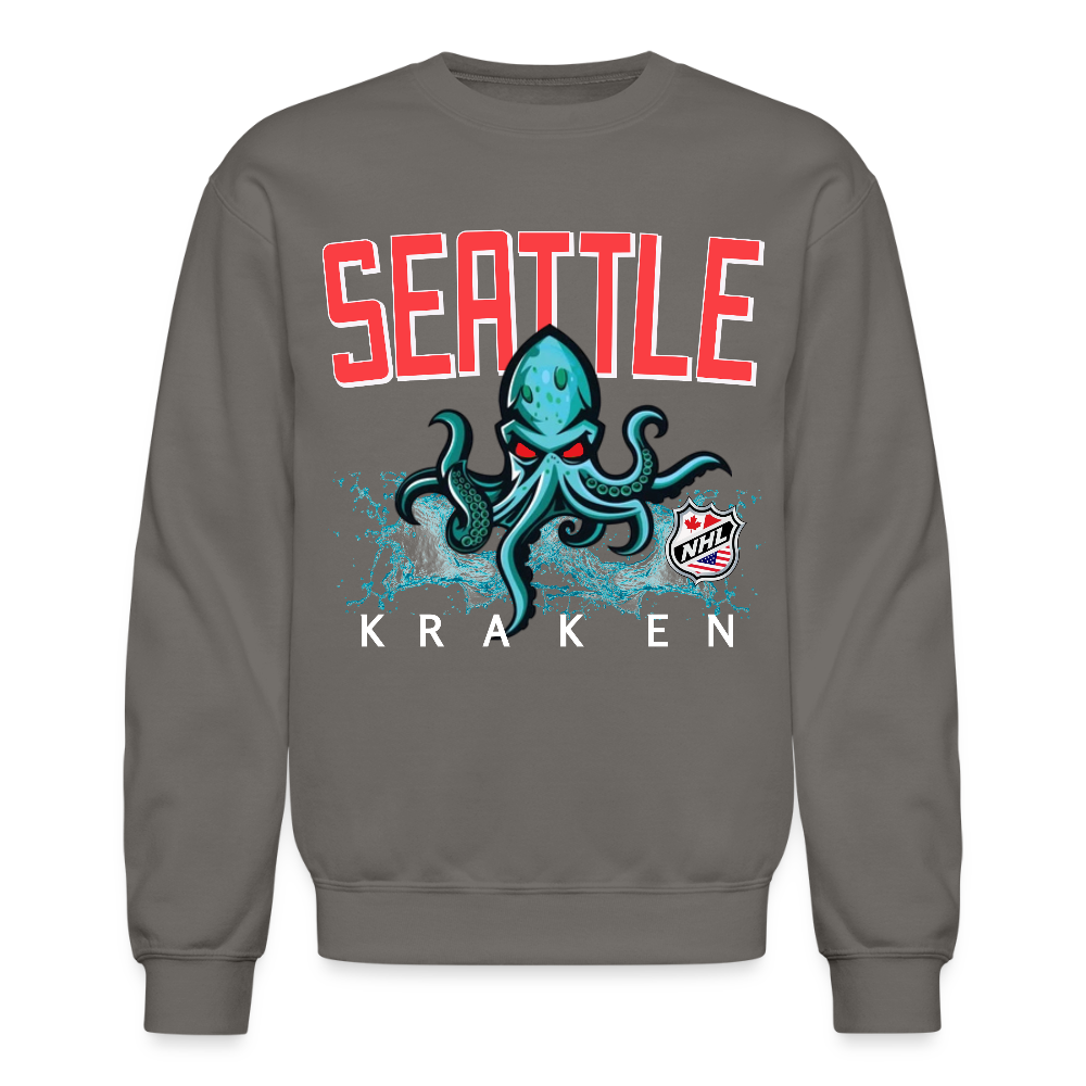 Kraken RED Crewneck - asphalt gray