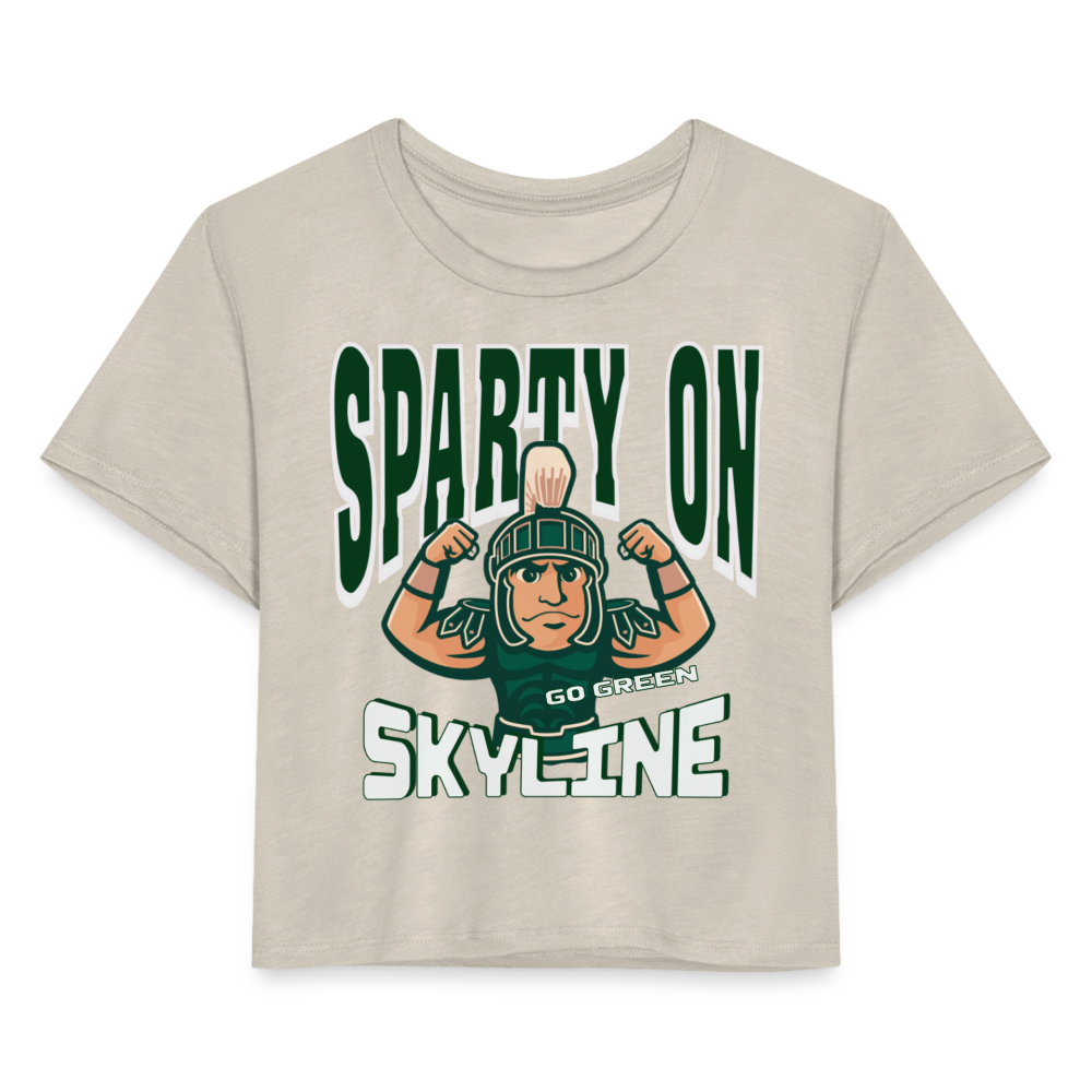 MUSCLE SPARTY ON Cropped T-Shirt - dust