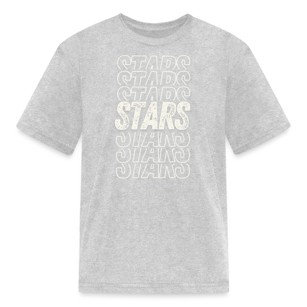 Stars on repeat - Grade Level Colors Kids' T-Shirt - heather gray