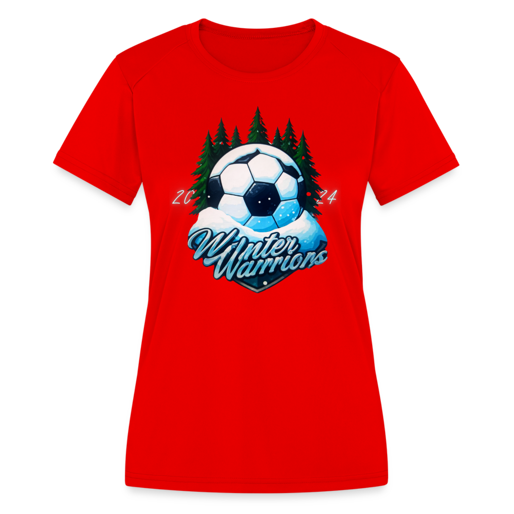 Winter Warrior's Moisture Wicking Performance T-Shirt - red