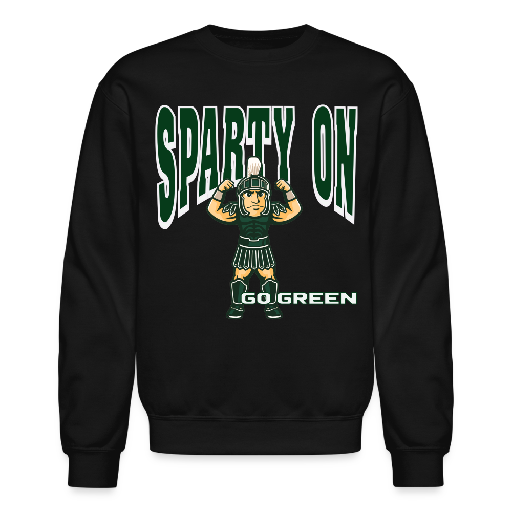 GO GREEN MUSCLE MAN Crewneck Sweatshirt - black