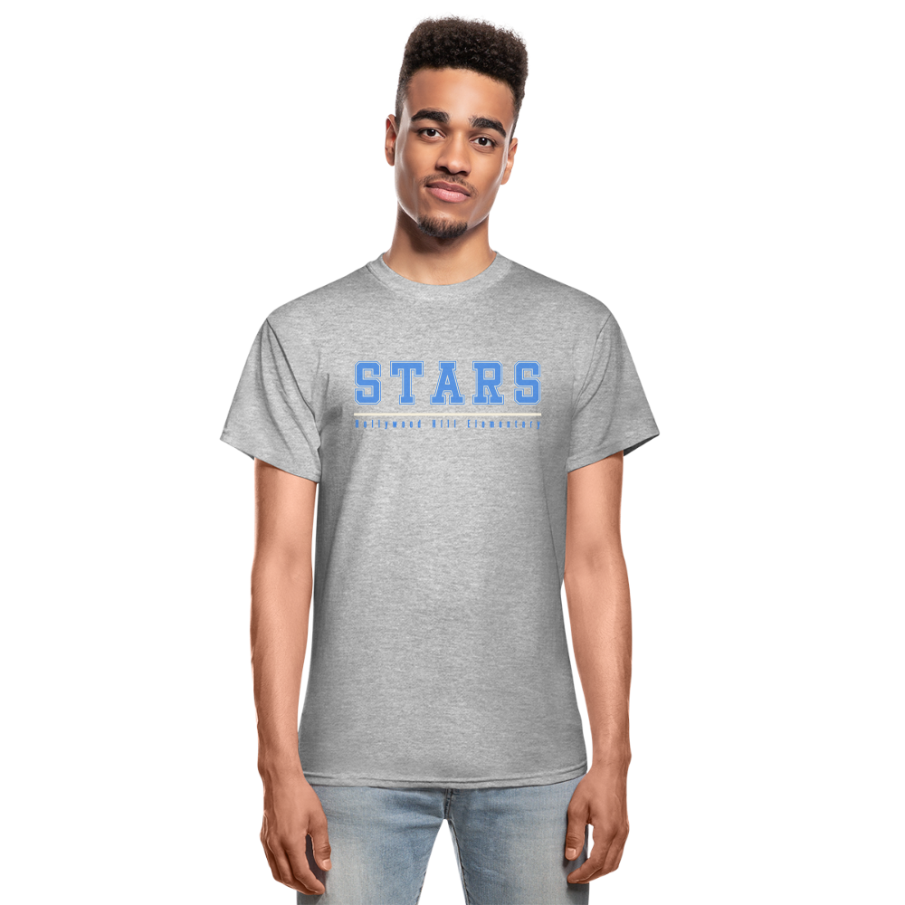 STARS UNDERLINED Adult T-Shirt - heather gray
