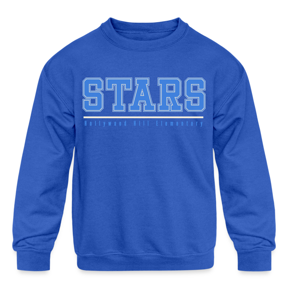 STARS UNDERLINED Kids' Crew - royal blue