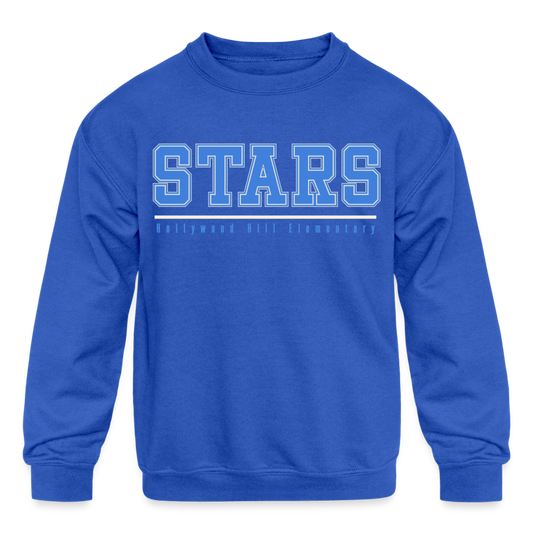 STARS UNDERLINED Kids' Crew - royal blue