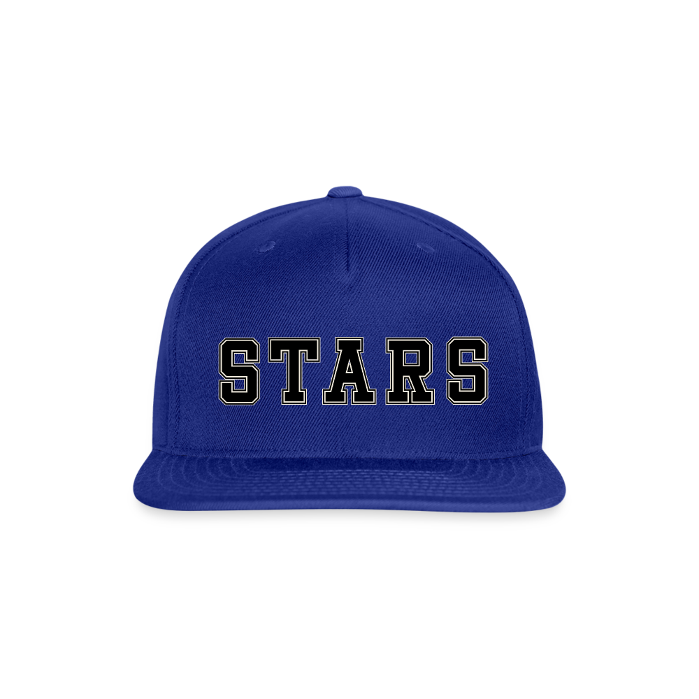 BLACK STARS Snapback Baseball Cap - royal blue