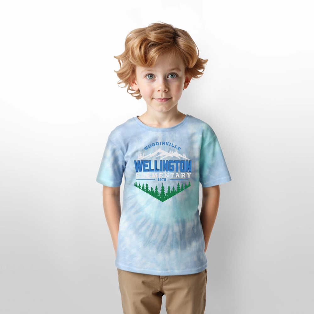 WE Landscape - Kid's Tie Dye T-Shirt - blue lagoon