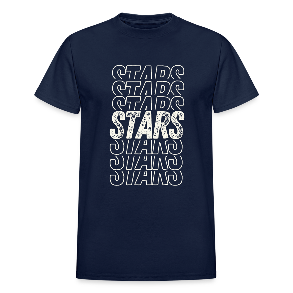 STARS ON REPEAT Adult T-Shirt - navy
