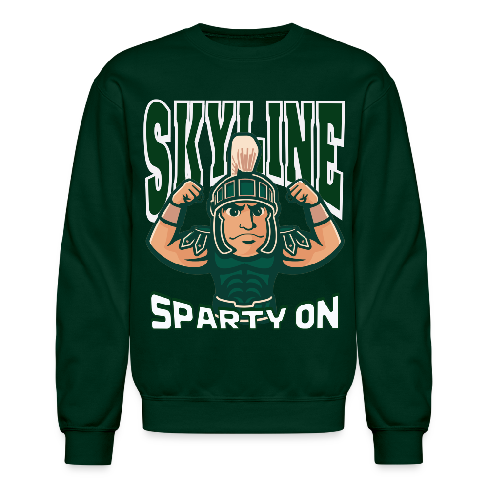 SKYLINE MUSCLE Crewneck Sweatshirt - forest green