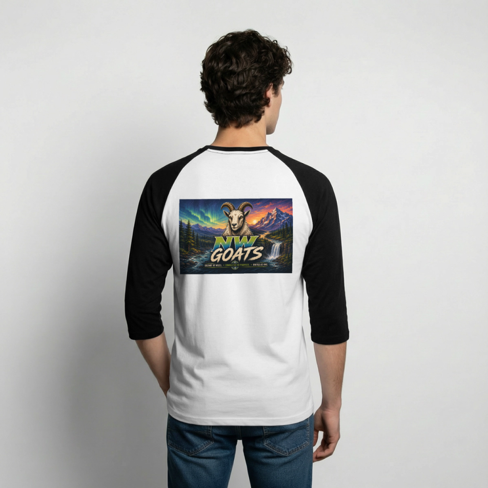 NW Goats | Baseball T-Shirt - white/black