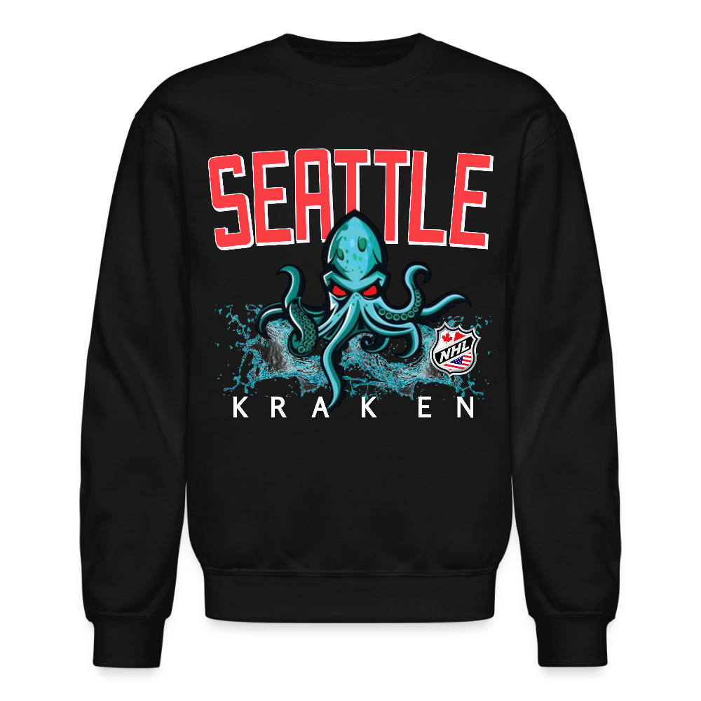 Kraken RED Crewneck - black