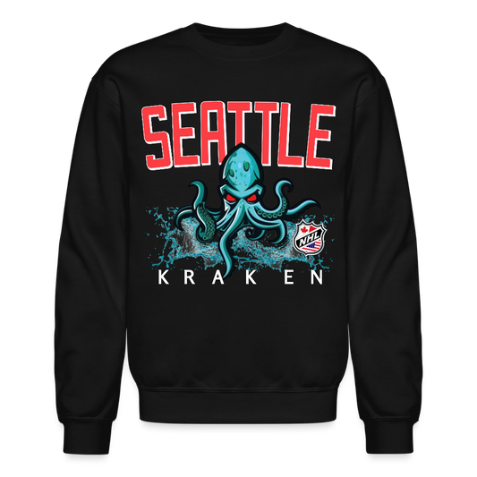 Kraken RED Crewneck - black