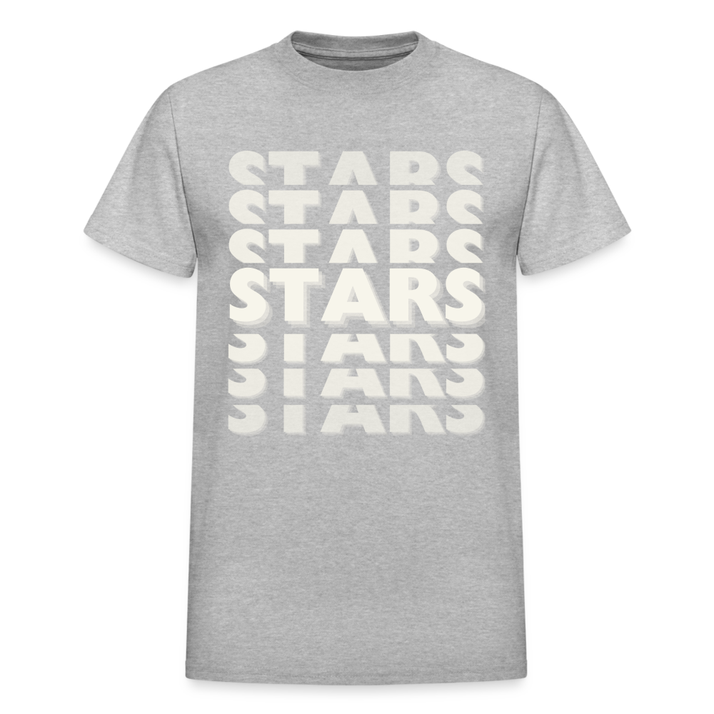 SOLID STARS ON REPEAT Adult T-Shirt - heather gray