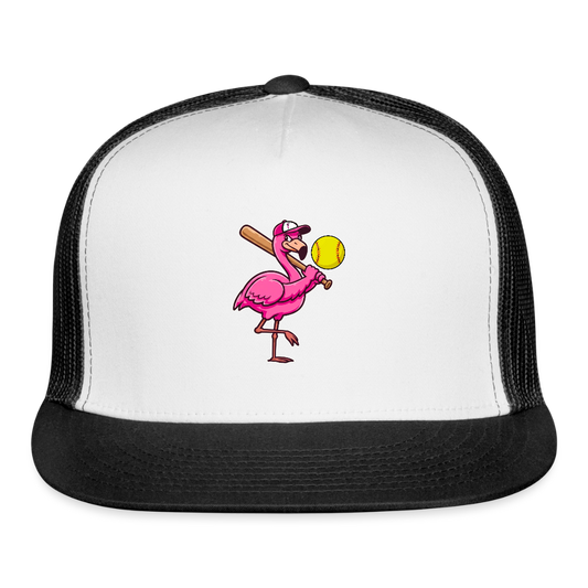 FLAMINGO BASEBALL CAP - white/black