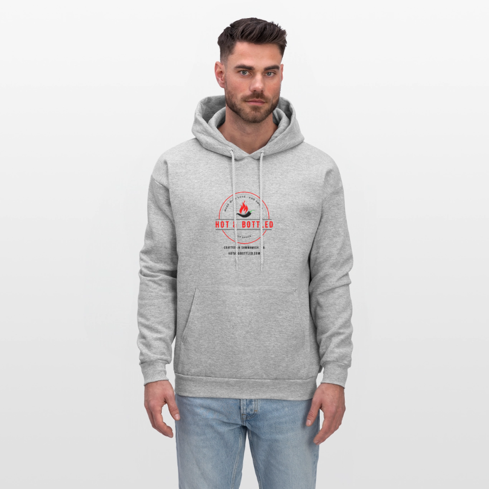 Hot & Bottled | Hoodie | Red / Black - heather gray