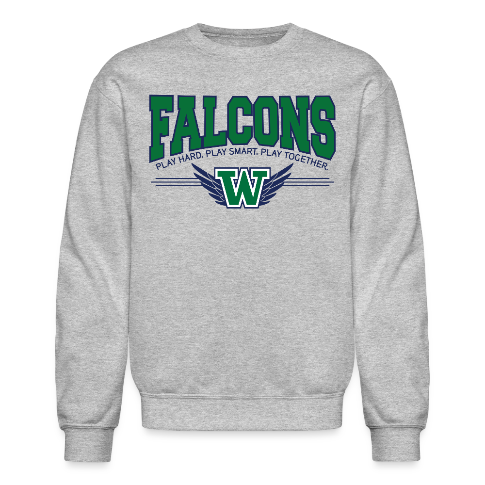 #5 FALCONS PLAY HARD Crewneck Sweatshirt - heather gray