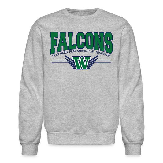 #5 FALCONS PLAY HARD Crewneck Sweatshirt - heather gray