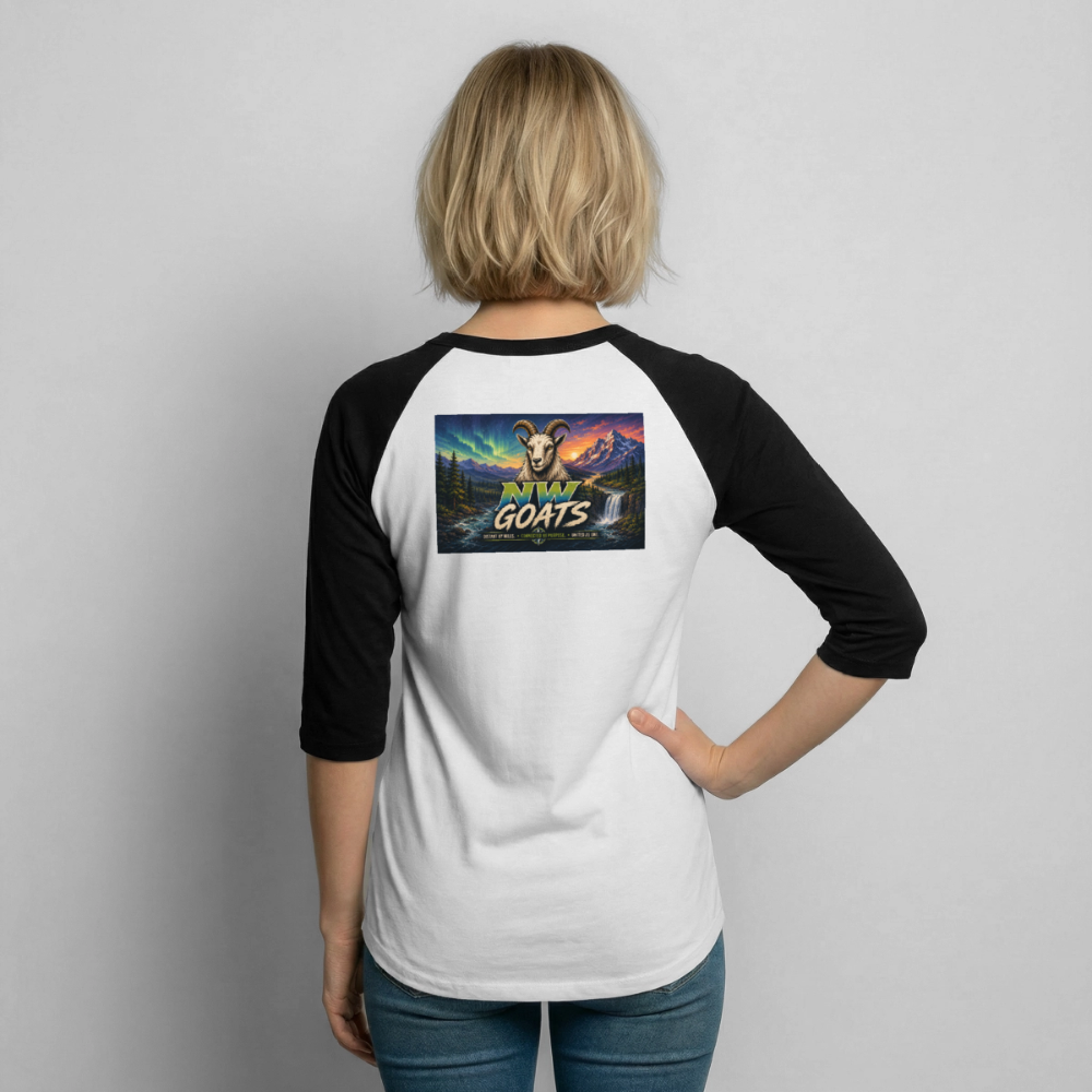 NW Goats O | Baseball T-Shirt - white/black
