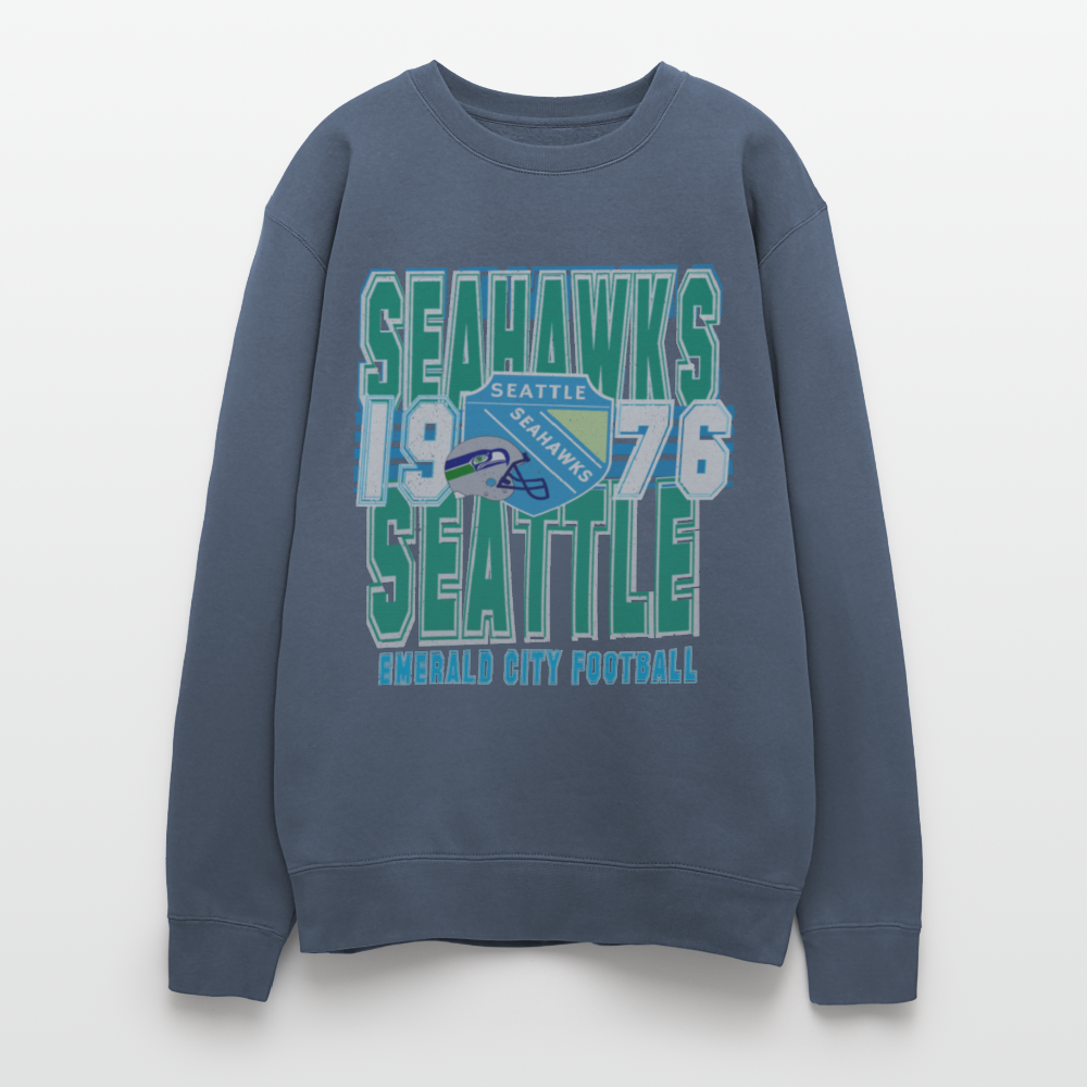 Limited Hawks Oversized Crewneck - stone blue