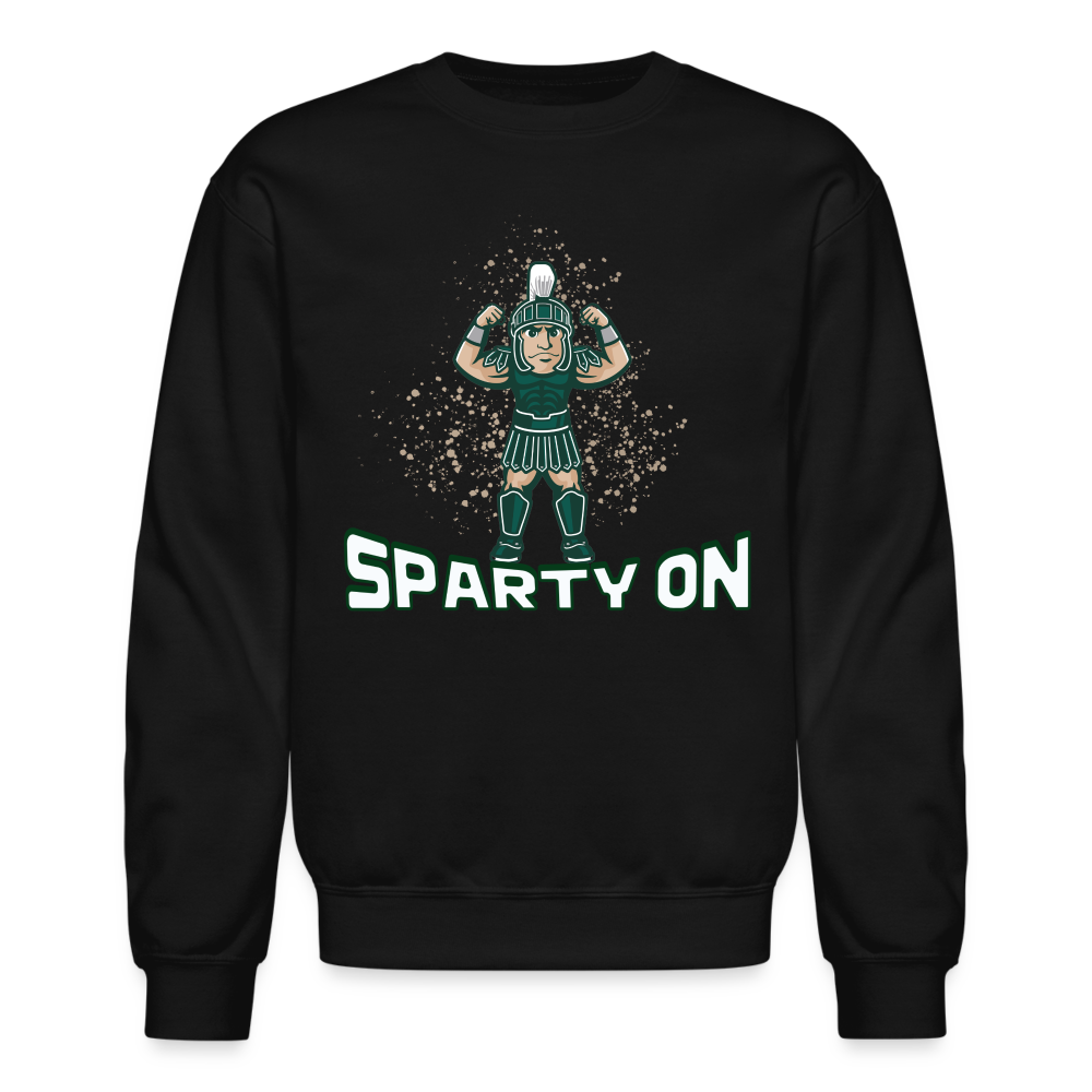 Just Sparty on! Crewneck Sweatshirt - black