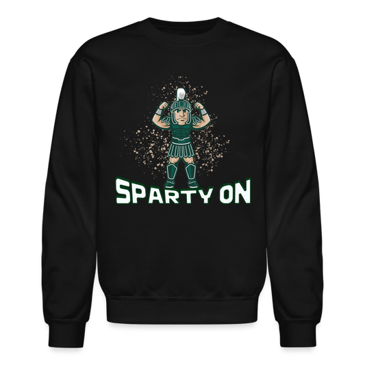Just Sparty on! Crewneck Sweatshirt - black