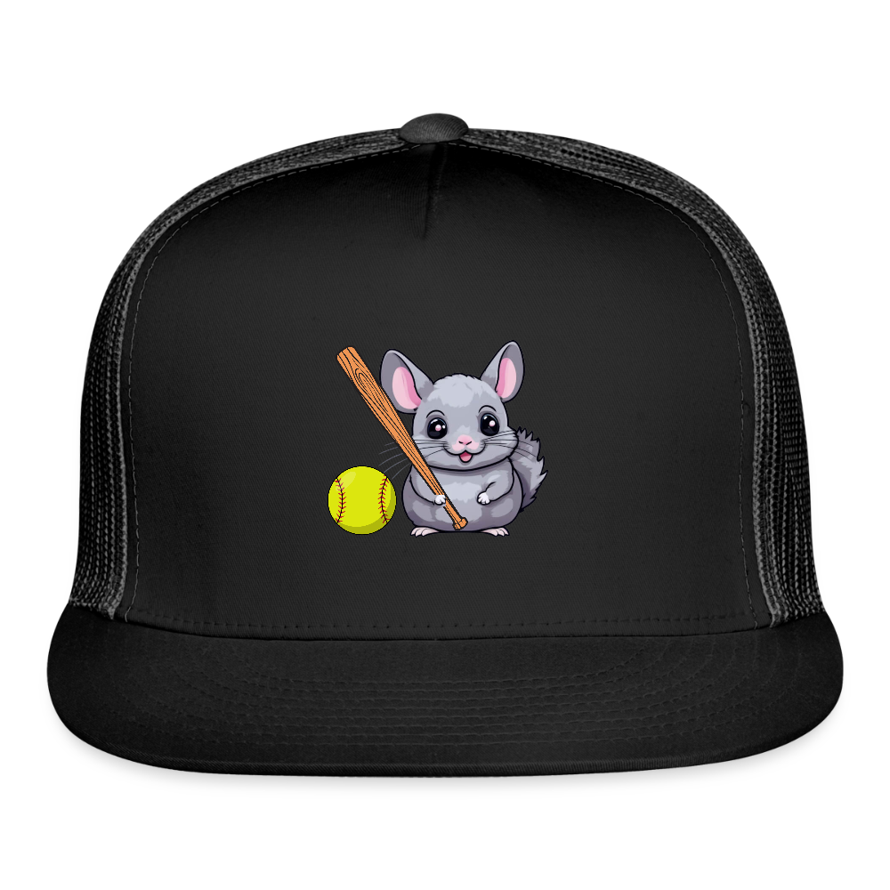 CW Mascot Mesh Snapback Hat - black/black
